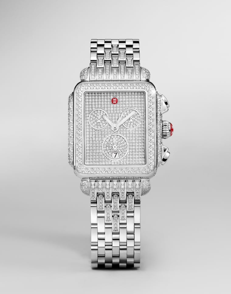Detail shot of the Limited Edition Deco Diamond Jubilee Stainless Steel Watch.