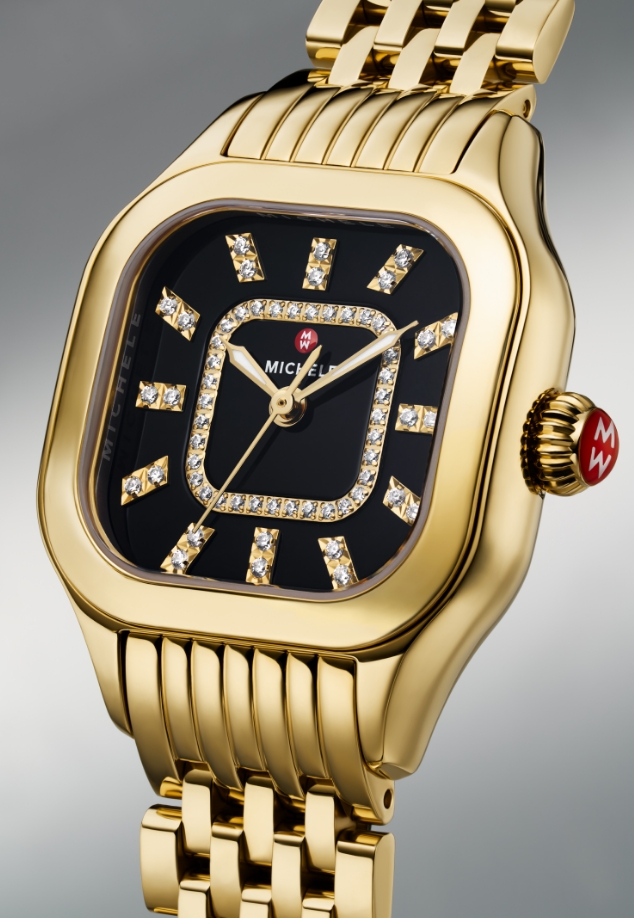 Gold michele watch on sale