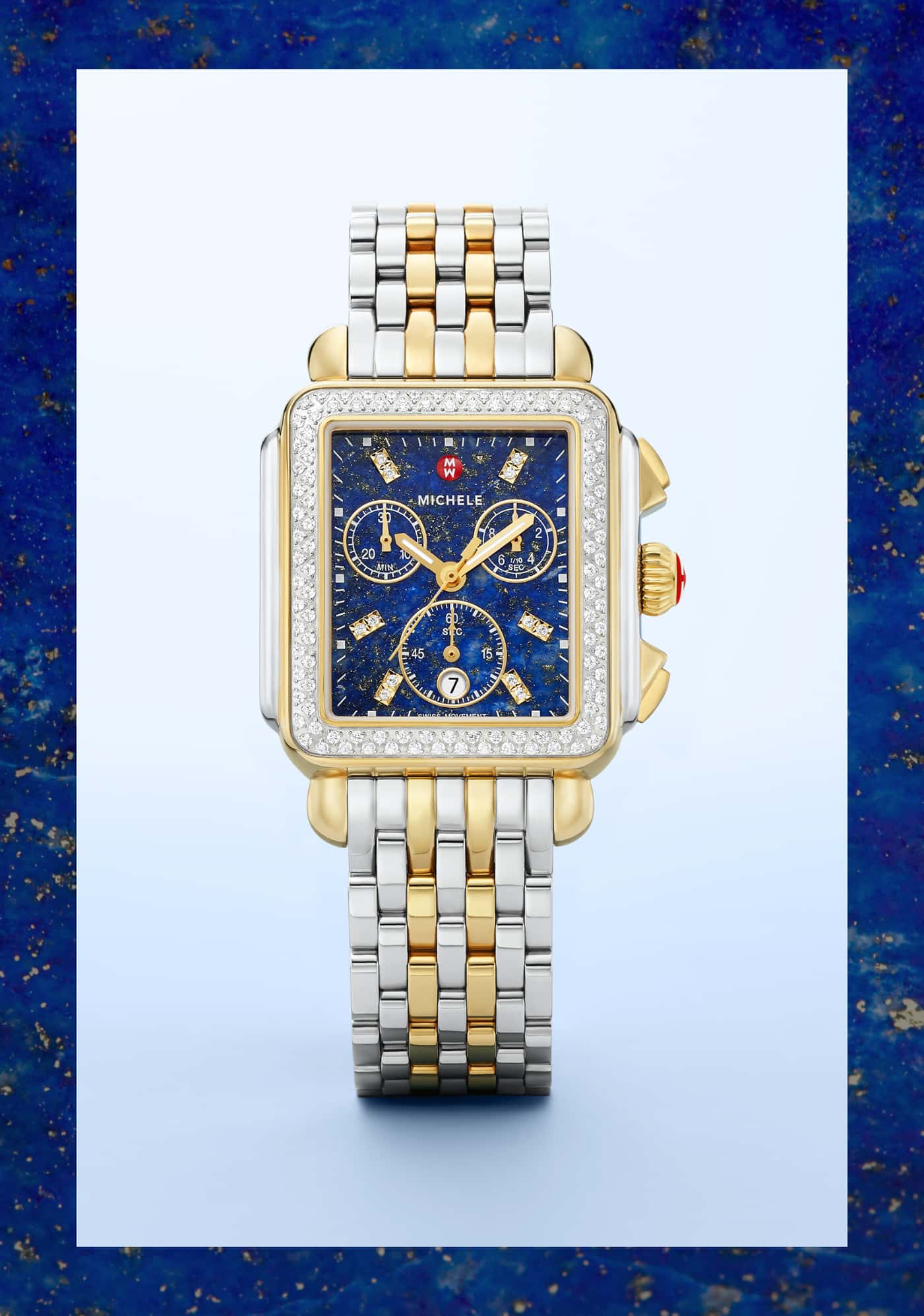 Limited Edition Deco Gold Diamond Stainless Steel Watch MWW06T000232 MICHELE