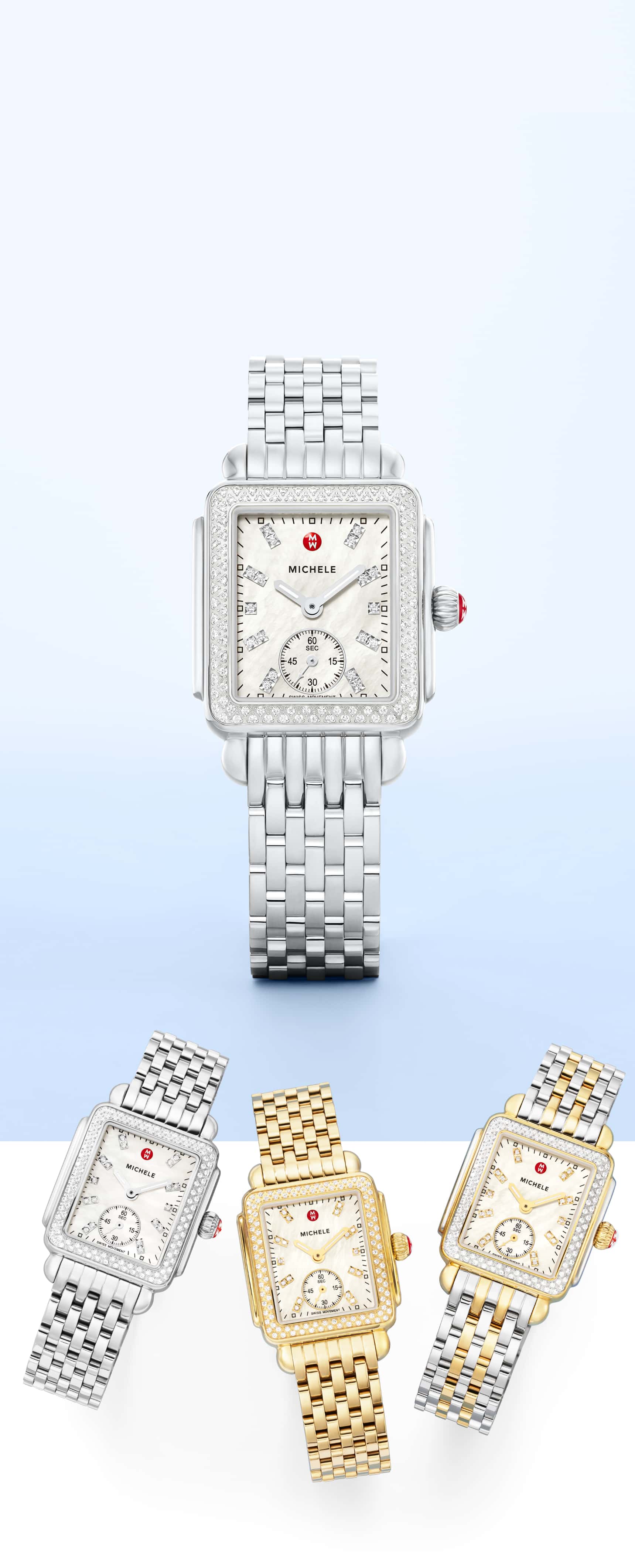 Stainless Deco Mid watch by MICHELE