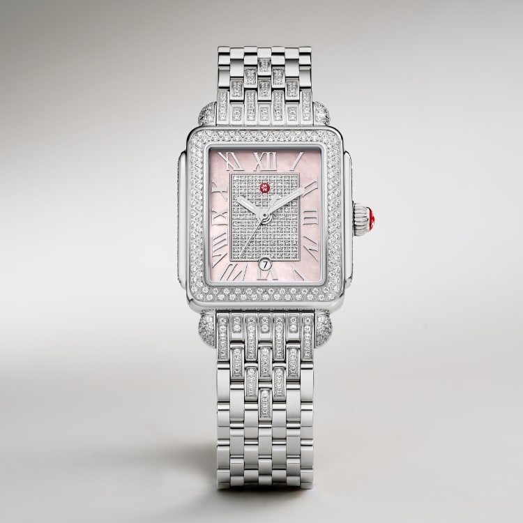 Detailed shot of the Limited Edition Deco Madison Mid Pavé Peony