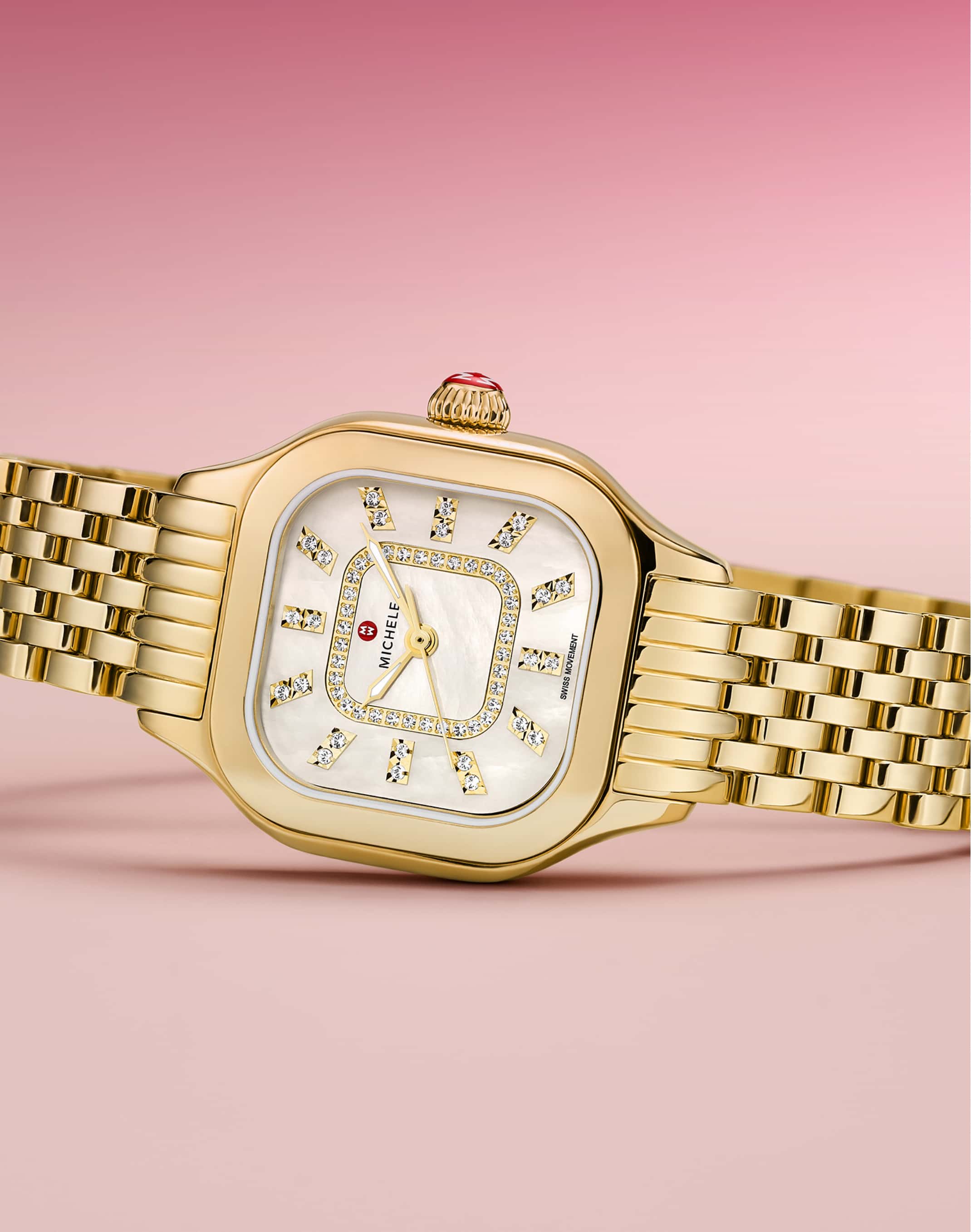 meggie diamond dial gold watch