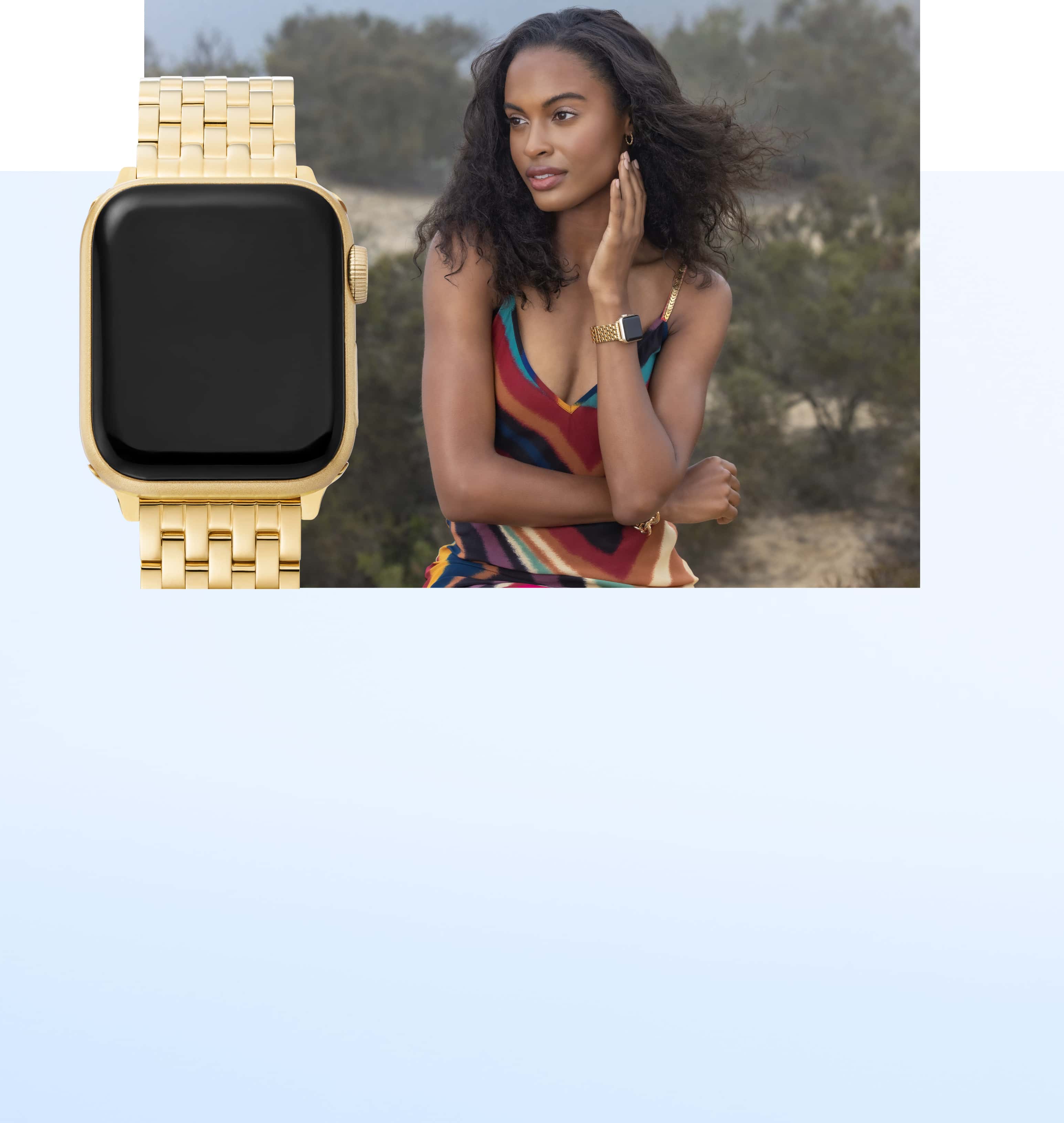 Gold case and bracelet strap by MICHELE for Apple WatchⓇ
