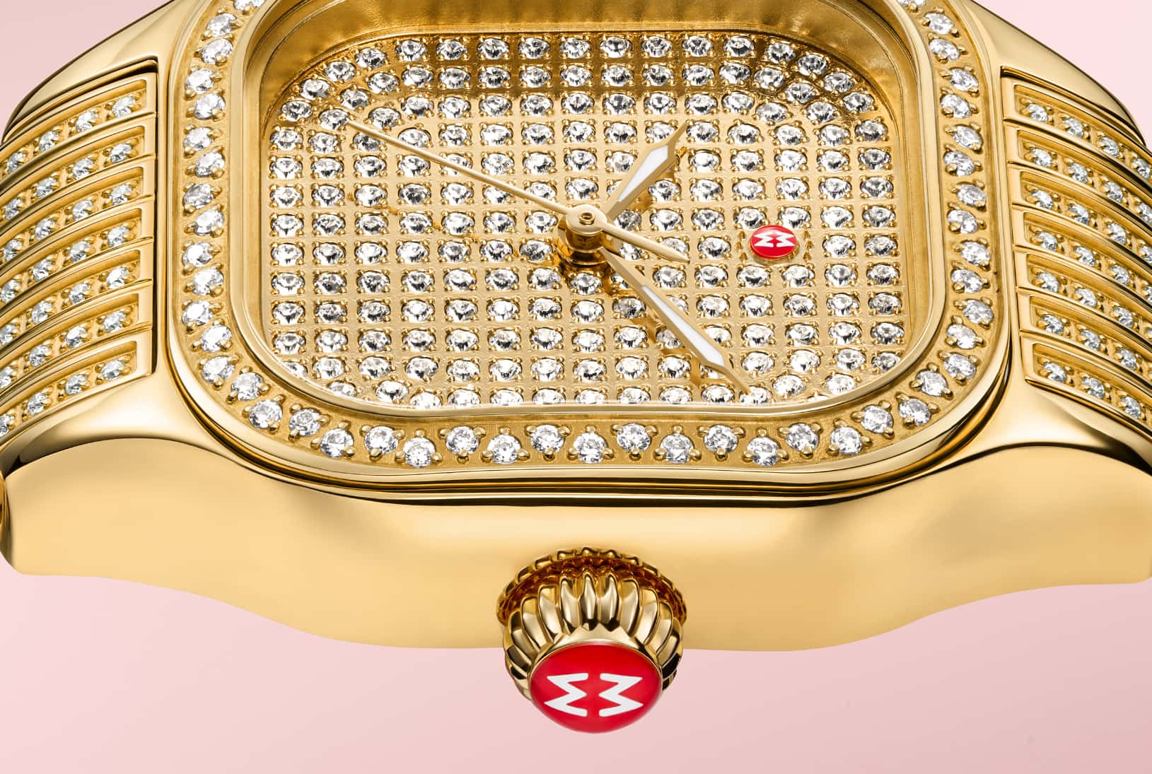 gold and diamond covered meggie watch by MICHELE