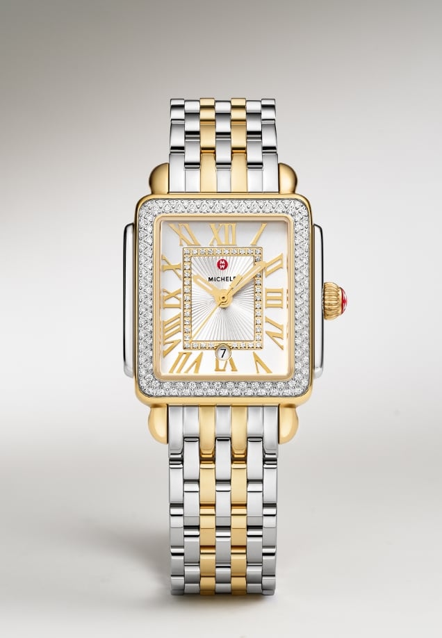 The Deco Madison Mid Diamond Two-tone 18K Gold-plated watch
