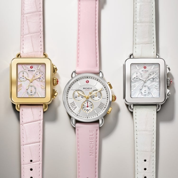 A trio of watches from the MICHELE Sport collection.