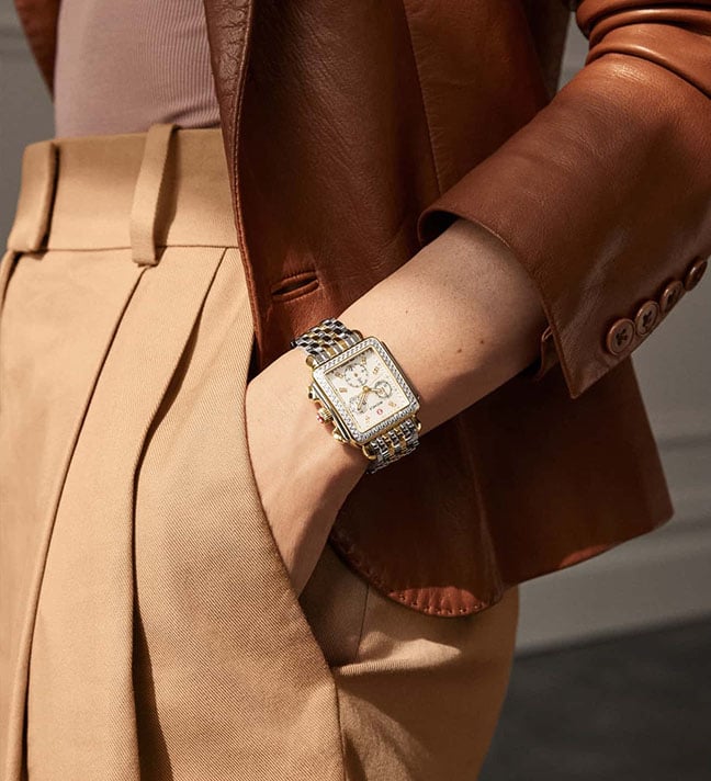 Michele tank top watch